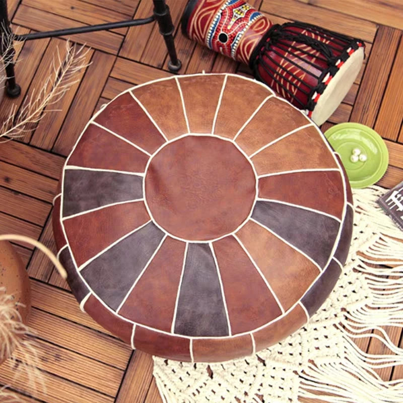 Embroidered Moroccan Pouf
