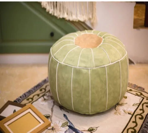 Embroidered Moroccan Pouf