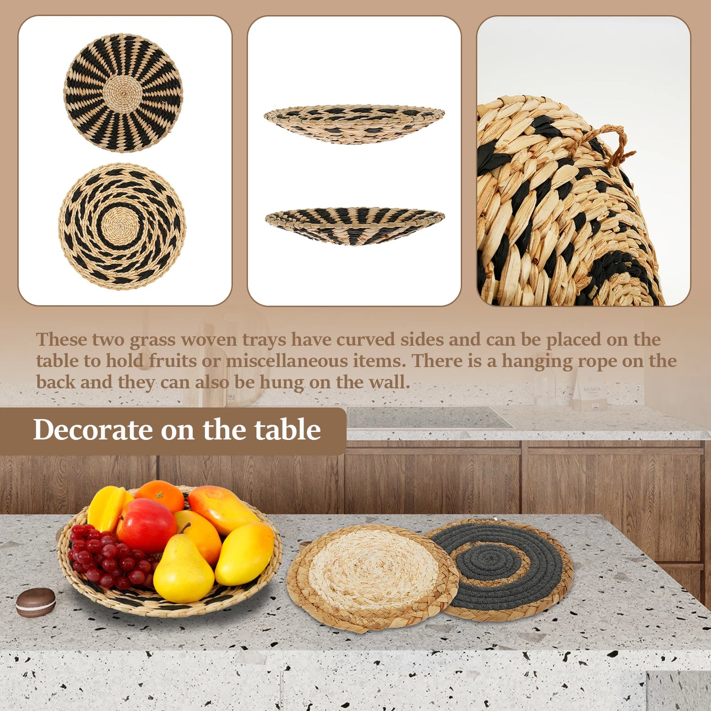 Kasbah Woven Basket Set – Timeless Moroccan Craft for the Modern Home